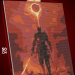 Алмазная мозаика Темная фэнтези рыцарь Dark Souls 40x50
