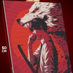 Алмазная мозаика Человек-бензопила Аниме Аки Хаякава 40x50
