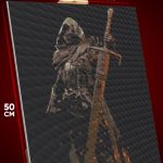 Алмазная мозаика Темная фэнтези рыцарь Dark Souls 40x50