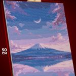Алмазная мозаика Пейзаж Япония Фудзияма гора 40x50