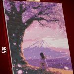 Алмазная мозаика Пейзаж Япония Фудзияма гора 40x50