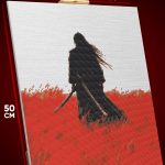 Алмазная мозаика Самурай Япония в поле 40x50