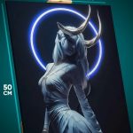 Картина на стену Девушка Арт демон суккуб 40x50