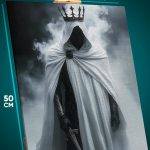 Картина на стену Темная фэнтези король в капюшоне с мечом 40x50