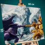 Картина на стену Наруто Аниме Наруто и Саске 40x50