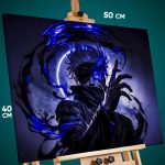 Картина на стену Магическая битва Аниме Годжо Сатору 40x50
