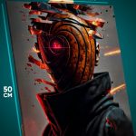 Картина на стену Наруто Аниме Тоби Учиха Обито Акацуки 40x50