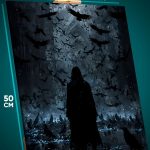 Картина на стену Темная фэнтези человек и вороны 40x50