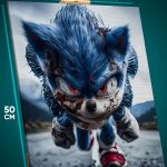 Картина на стену Sonic мультфильм Еж Соник 40x50