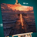 Картина на стену Пейзаж морской природа океан пирс 40x50