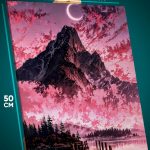 Картина на стену Пейзаж лесной природа озеро облака горы 40x50