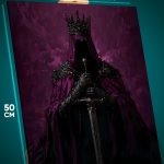 Картина на стену Темная фэнтези девушка рыцарь королева 40x50