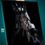 Картина на стену Темная фэнтези девушка королева 40x50