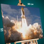 Картина на стену Космос ракета шаттл 40x50