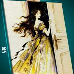 Картина на стену Девушка Арт в платье 40x50