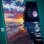 Картина на стену Пейзаж природа день и ночь 40x50