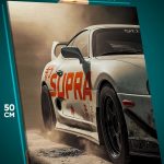 Картина на стену Авто Toyota Supra 40x50