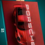 Картина на стену Авто Porshe Порше 40x50