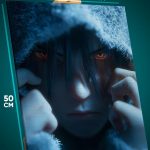 Картина на стену Наруто Аниме Саске Учиха Акацуки 40x50