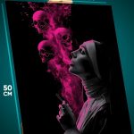 Картина на стену Девушка Арт грешная монашка 40x50