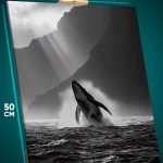 Картина на стену Животные кит 40x50