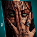 Картина на стену Атака титанов Аниме Эрен Йегер 40x50