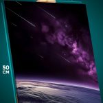 Картина на стену Космос планета метеориты 40x50
