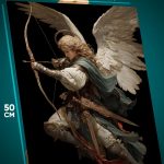 Картина на стену Религия девушка ангел архангел 40x50