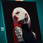 Картина на стену Девушка Арт стильная 40x50