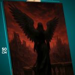 Картина на стену Религия девушка ангел 40x50