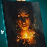 Картина на стену Девушка Арт абстракция свеча 40x50