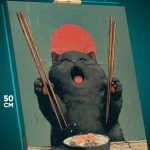 Картина на стену Котики Арт Япония 40x50