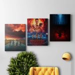 Набор из 3-х картин на стену Сериалы Очень странные дела 40x50