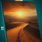 Картина на стену Пейзаж природа пустыня закат 40x50
