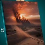 Картина на стену Пейзаж природа пустыня закат 40x50