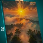 Картина на стену Пейзаж лесной природа туман закат 40x50