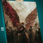 Картина на стену Религия девушка ангел архангел 40x50