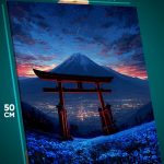 Картина на стену Пейзаж Япония тории гора Фудзиями 40x50