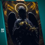Картина на стену Религия девушка ангел статуя 40x50