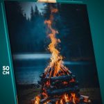 Картина на стену Пейзаж природа костер 40x50