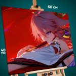 Картина на стену Геншин Импакт Игра Яэ Мико 40x50