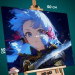 Картина на стену Геншин Импакт Игра Аяка 40x50