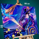 Картина на стену Геншин Импакт Игра Мона 40x50