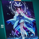 Картина на стену Геншин Импакт Игра Коломбина 40x50