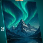 Картина на стену Пейзаж зима природа озеро горы 40x50