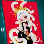 Картина на стену Аниме Арт Чиби девушка 40x50