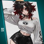 Картина на стену Девушка Аниме-арт альтушка готическая 40x50