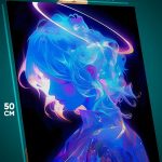 Картина на стену Девушка Портрет абстракция 40x50
