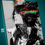 Картина на стену Наруто Аниме Саске Учиха Акацуки 40x50