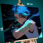 Картина на стену Геншин Импакт Игра Сяо 40x50